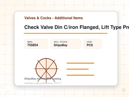 Check Valve Din C/iron Flanged, Lift Type Pn16 #77 Dn 250 - Valves & Cocks - Additional Items - IMPA 755854 - UOM PCS