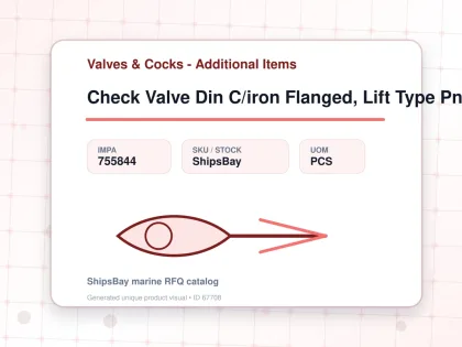 Check Valve Din C/iron Flanged, Lift Type Pn16 #77 Dn 32 - Valves & Cocks - Additional Items - IMPA 755844 - UOM PCS