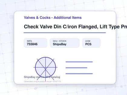 Check Valve Din C/iron Flanged, Lift Type Pn16 #77 Dn 50 - Valves & Cocks - Additional Items - IMPA 755846 - UOM PCS