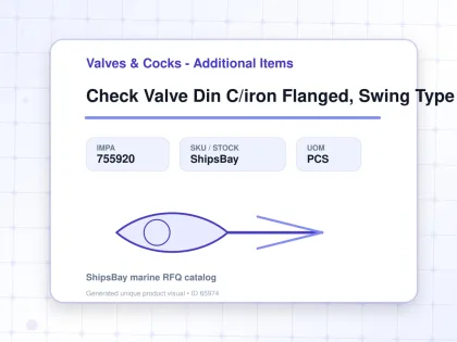 Check Valve Din C/iron Flanged, Swing Type Pn10 #83gu 300mm - Valves & Cocks - Additional Items - IMPA 755920 - UOM PCS