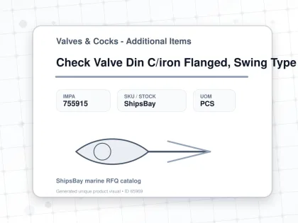 Check Valve Din C/iron Flanged, Swing Type Pn16 #83gu 100mm - Valves & Cocks - Additional Items - IMPA 755915 - UOM PCS