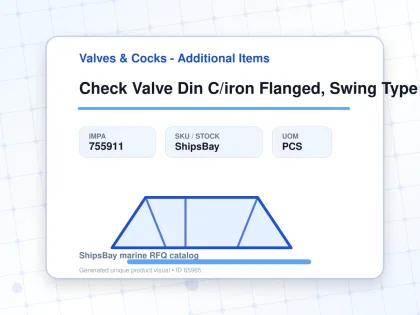 Check Valve Din C/iron Flanged, Swing Type Pn16 #83gu 40mm - Valves & Cocks - Additional Items - IMPA 755911 - UOM PCS