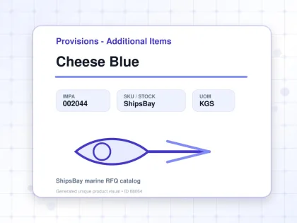Cheese Blue - Provisions - Additional Items - IMPA 002044 - UOM KGS