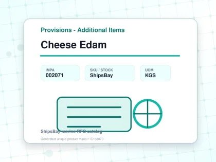 Cheese Edam - Provisions - Additional Items - IMPA 002071 - UOM KGS
