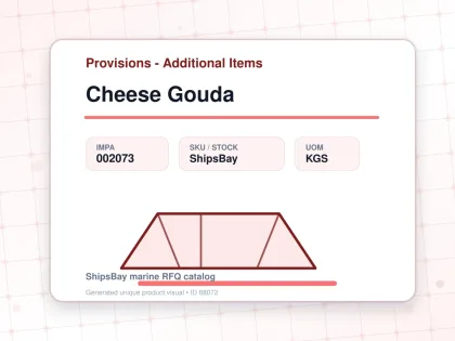 Cheese Gouda - Provisions - Additional Items - IMPA 002073 - UOM KGS