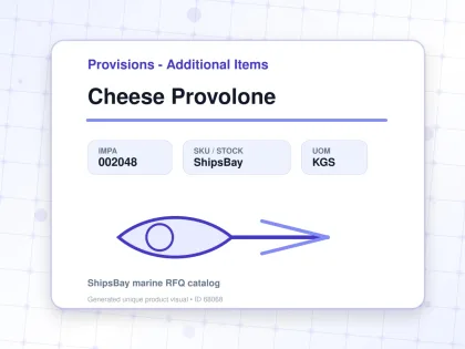 Cheese Provolone - Provisions - Additional Items - IMPA 002048 - UOM KGS