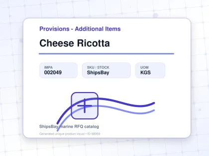 Cheese Ricotta - Provisions - Additional Items - IMPA 002049 - UOM KGS
