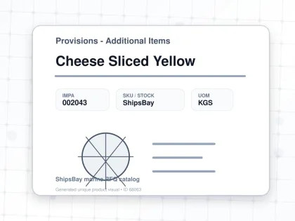 Cheese Sliced Yellow - Provisions - Additional Items - IMPA 002043 - UOM KGS