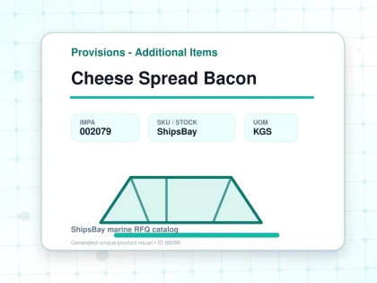 Cheese Spread Bacon - Provisions - Additional Items - IMPA 002079 - UOM KGS