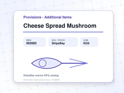 Cheese Spread Mushroom - Provisions - Additional Items - IMPA 002082 - UOM KGS