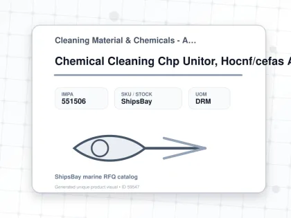 Chemical Cleaning Chp Unitor, Hocnf/cefas Approved 1000ltr - Cleaning Material & Chemicals - Additional Items - IMPA 551506 - UOM DRM