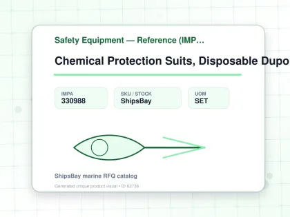 Chemical Protection Suits, Disposable Dupont Tyvek Size L - Safety Equipment — Reference (IMPA) - IMPA 330988 - UOM SET