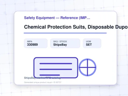 Chemical Protection Suits, Disposable Dupont Tyvek Xl - Safety Equipment — Reference (IMPA) - IMPA 330989 - UOM SET