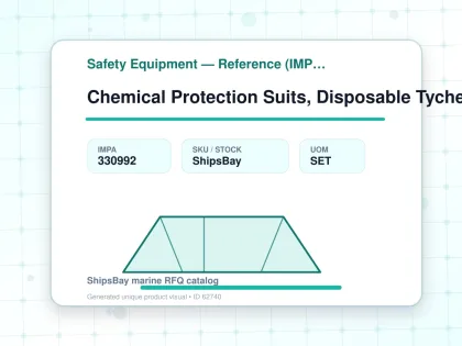 Chemical Protection Suits, Disposable Tychem C Size L - Safety Equipment — Reference (IMPA) - IMPA 330992 - UOM SET