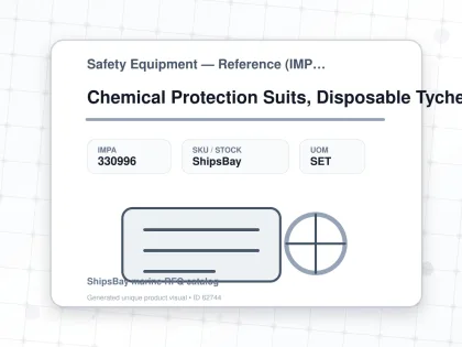 Chemical Protection Suits, Disposable Tychem F Size L - Safety Equipment — Reference (IMPA) - IMPA 330996 - UOM SET