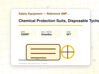 Chemical Protection Suits, Disposable Tychem F Size Xl - Safety Equipment — Reference (IMPA) - IMPA 330997 - UOM SET
