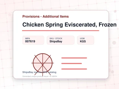 Chicken Spring Eviscerated, Frozen - Provisions - Additional Items - IMPA 007619 - UOM KGS