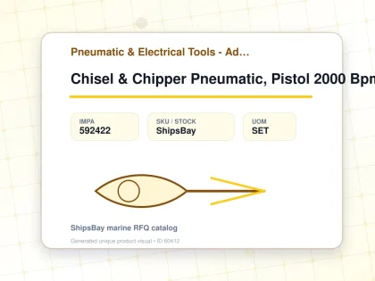 Chisel & Chipper Pneumatic, Pistol 2000 Bpm Ico #850-00 - Pneumatic & Electrical Tools - Additional Items - IMPA 592422 - UOM SET