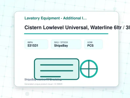 Cistern Lowlevel Universal, Waterline 6ltr / 3ltr Sa10030 - Lavatory Equipment - Additional Items - IMPA 531531 - UOM PCS