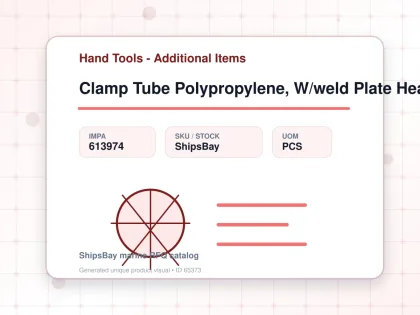 Clamp Tube Polypropylene, W/weld Plate Heavy 100mm - Hand Tools - Additional Items - IMPA 613974 - UOM PCS