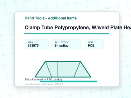 Clamp Tube Polypropylene, W/weld Plate Heavy 101.6mm - Hand Tools - Additional Items - IMPA 613975 - UOM PCS