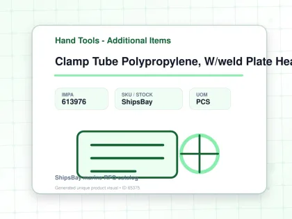 Clamp Tube Polypropylene, W/weld Plate Heavy 108mm - Hand Tools - Additional Items - IMPA 613976 - UOM PCS