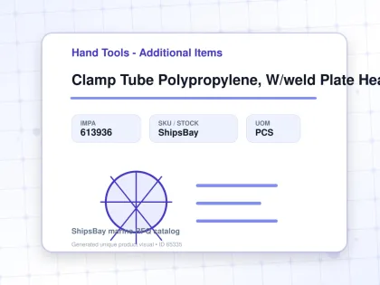 Clamp Tube Polypropylene, W/weld Plate Heavy 10mm - Hand Tools - Additional Items - IMPA 613936 - UOM PCS