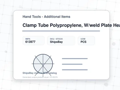Clamp Tube Polypropylene, W/weld Plate Heavy 114.3mm - Hand Tools - Additional Items - IMPA 613977 - UOM PCS