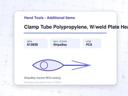 Clamp Tube Polypropylene, W/weld Plate Heavy 12.7mm - Hand Tools - Additional Items - IMPA 613938 - UOM PCS
