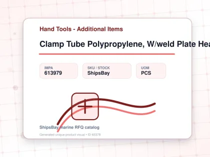 Clamp Tube Polypropylene, W/weld Plate Heavy 133mm - Hand Tools - Additional Items - IMPA 613979 - UOM PCS