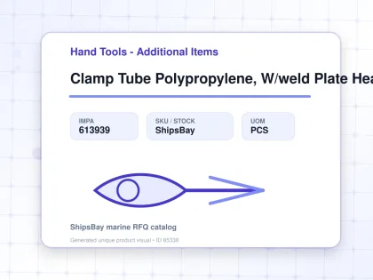 Clamp Tube Polypropylene, W/weld Plate Heavy 13.5mm - Hand Tools - Additional Items - IMPA 613939 - UOM PCS