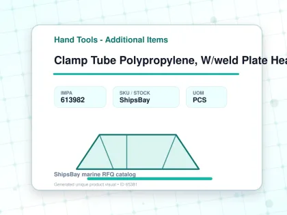 Clamp Tube Polypropylene, W/weld Plate Heavy 159mm - Hand Tools - Additional Items - IMPA 613982 - UOM PCS