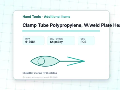 Clamp Tube Polypropylene, W/weld Plate Heavy 168.3mm - Hand Tools - Additional Items - IMPA 613984 - UOM PCS