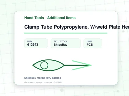 Clamp Tube Polypropylene, W/weld Plate Heavy 17.2mm - Hand Tools - Additional Items - IMPA 613943 - UOM PCS