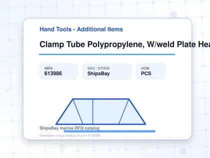 Clamp Tube Polypropylene, W/weld Plate Heavy 193.7mm - Hand Tools - Additional Items - IMPA 613986 - UOM PCS