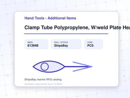 Clamp Tube Polypropylene, W/weld Plate Heavy 22mm - Hand Tools - Additional Items - IMPA 613948 - UOM PCS