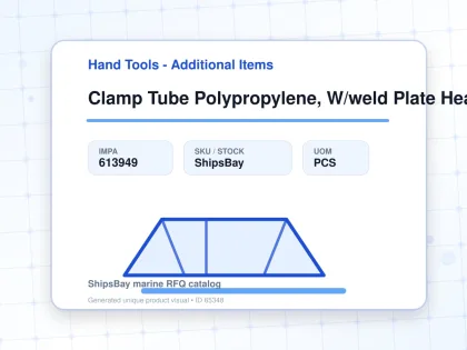 Clamp Tube Polypropylene, W/weld Plate Heavy 25mm - Hand Tools - Additional Items - IMPA 613949 - UOM PCS
