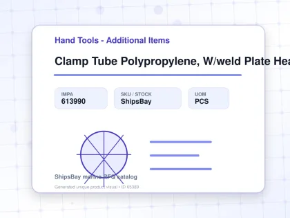 Clamp Tube Polypropylene, W/weld Plate Heavy 273mm - Hand Tools - Additional Items - IMPA 613990 - UOM PCS