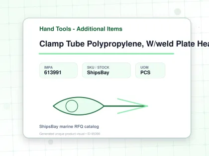 Clamp Tube Polypropylene, W/weld Plate Heavy 323.9mm - Hand Tools - Additional Items - IMPA 613991 - UOM PCS