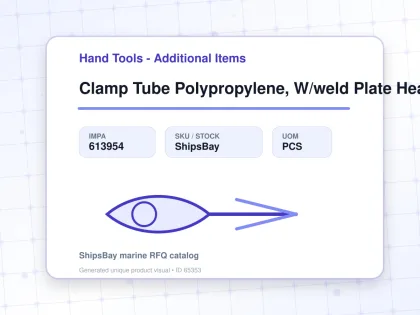 Clamp Tube Polypropylene, W/weld Plate Heavy 32mm - Hand Tools - Additional Items - IMPA 613954 - UOM PCS