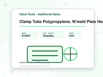 Clamp Tube Polypropylene, W/weld Plate Heavy 38mm - Hand Tools - Additional Items - IMPA 613957 - UOM PCS