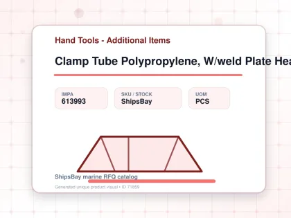 Clamp Tube Polypropylene, W/weld Plate Heavy 406.4mm - Hand Tools - Additional Items - IMPA 613993 - UOM PCS