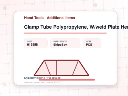 Clamp Tube Polypropylene, W/weld Plate Heavy 40mm - Hand Tools - Additional Items - IMPA 613958 - UOM PCS