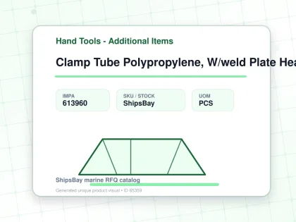 Clamp Tube Polypropylene, W/weld Plate Heavy 44.5mm - Hand Tools - Additional Items - IMPA 613960 - UOM PCS