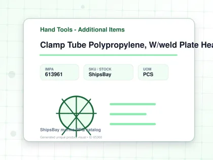 Clamp Tube Polypropylene, W/weld Plate Heavy 48.3mm - Hand Tools - Additional Items - IMPA 613961 - UOM PCS