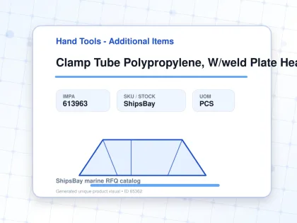 Clamp Tube Polypropylene, W/weld Plate Heavy 55mm - Hand Tools - Additional Items - IMPA 613963 - UOM PCS