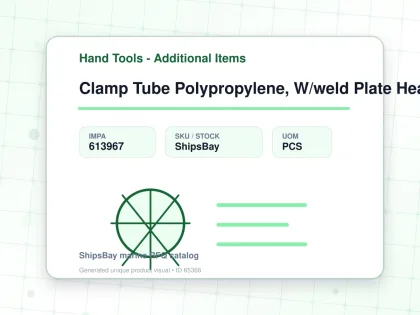 Clamp Tube Polypropylene, W/weld Plate Heavy 65mm - Hand Tools - Additional Items - IMPA 613967 - UOM PCS