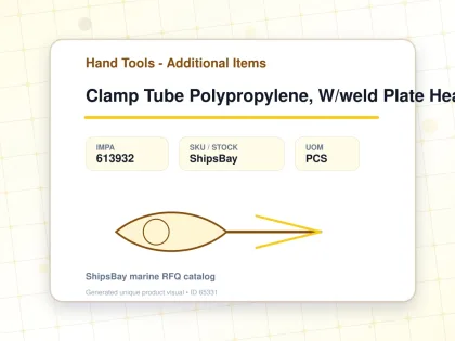 Clamp Tube Polypropylene, W/weld Plate Heavy 6mm - Hand Tools - Additional Items - IMPA 613932 - UOM PCS