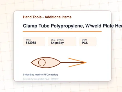 Clamp Tube Polypropylene, W/weld Plate Heavy 70mm - Hand Tools - Additional Items - IMPA 613968 - UOM PCS