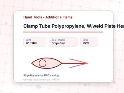 Clamp Tube Polypropylene, W/weld Plate Heavy 73mm - Hand Tools - Additional Items - IMPA 613969 - UOM PCS
